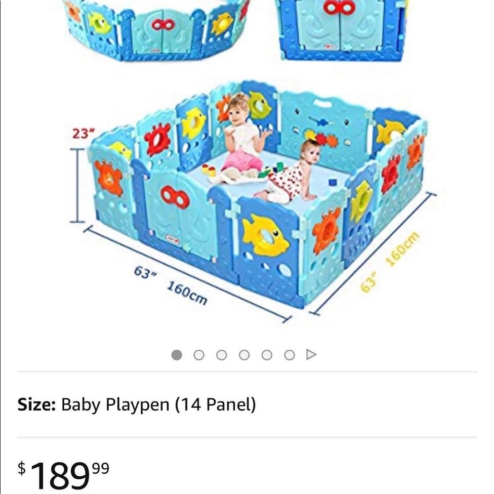 Baby play yard gate